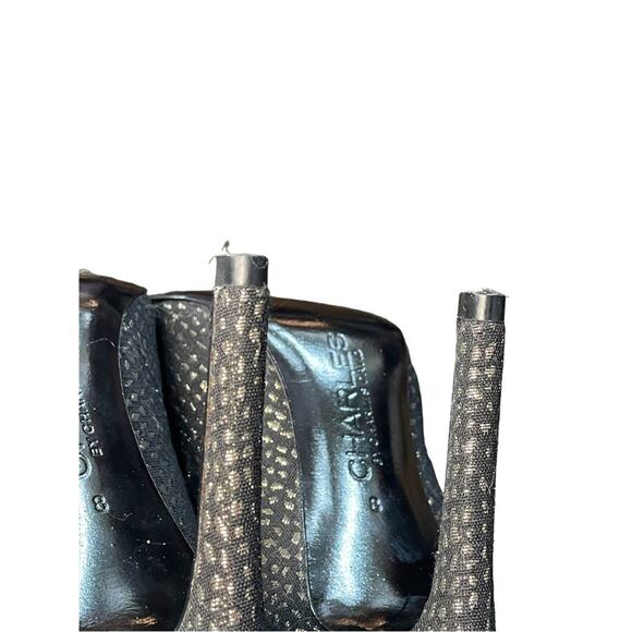 Charles David Pumps Black and Gold Pointed Toe Stiletto Heel Size 8 - Picture 9 of 9